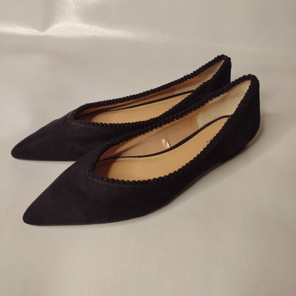 Express Black Pointy Flats Sz 8 - Picture 2 of 12